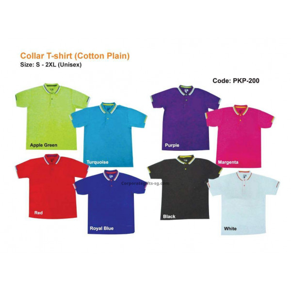 PKP-200 Collar T-shirt (Cotton Plain)